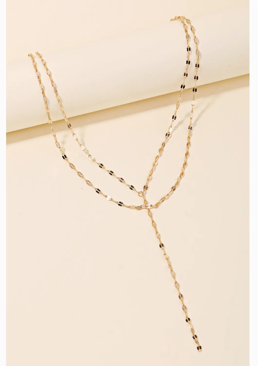 Layered Chain Y Necklace