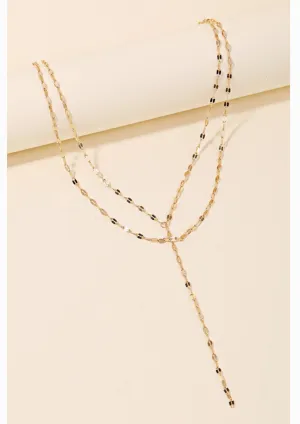 Layered Chain Y Necklace
