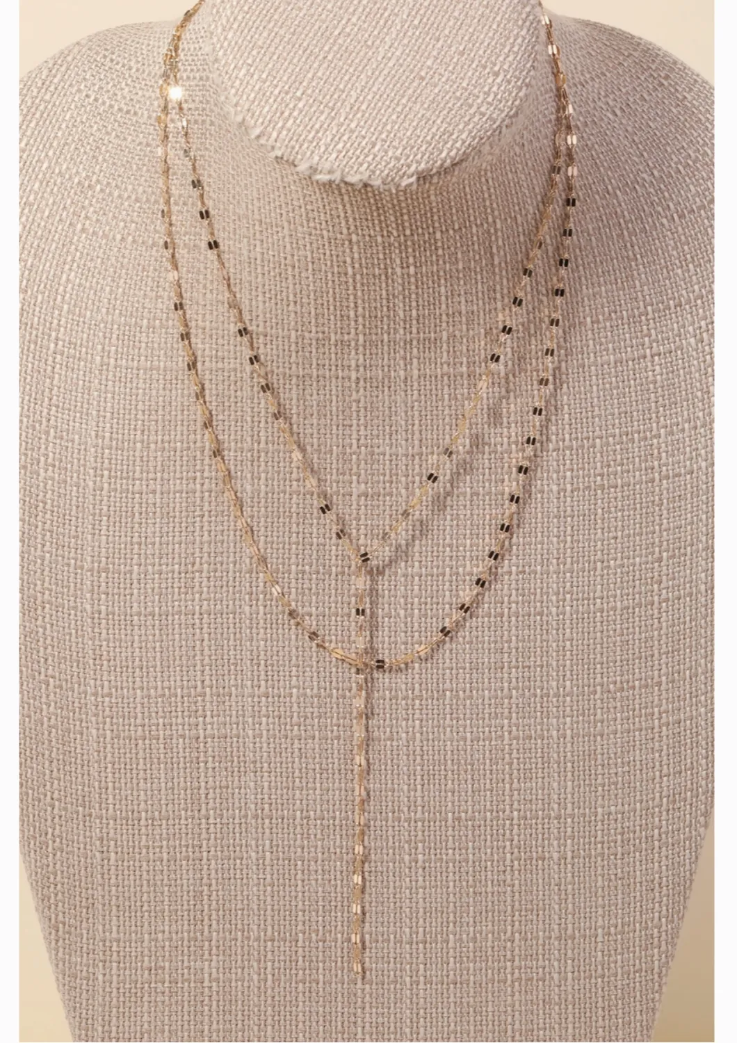 Layered Chain Y Necklace
