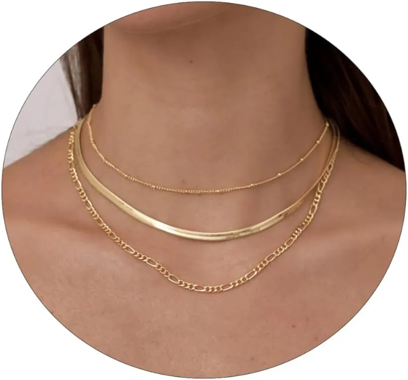 Layered Necklaces for Women Necklace Stack Dainty Necklace Cross Necklace Circle Paperclip Pearl Necklaces Pendant Chain Necklaces Choker Necklace for Women Simple Jewelry Gift