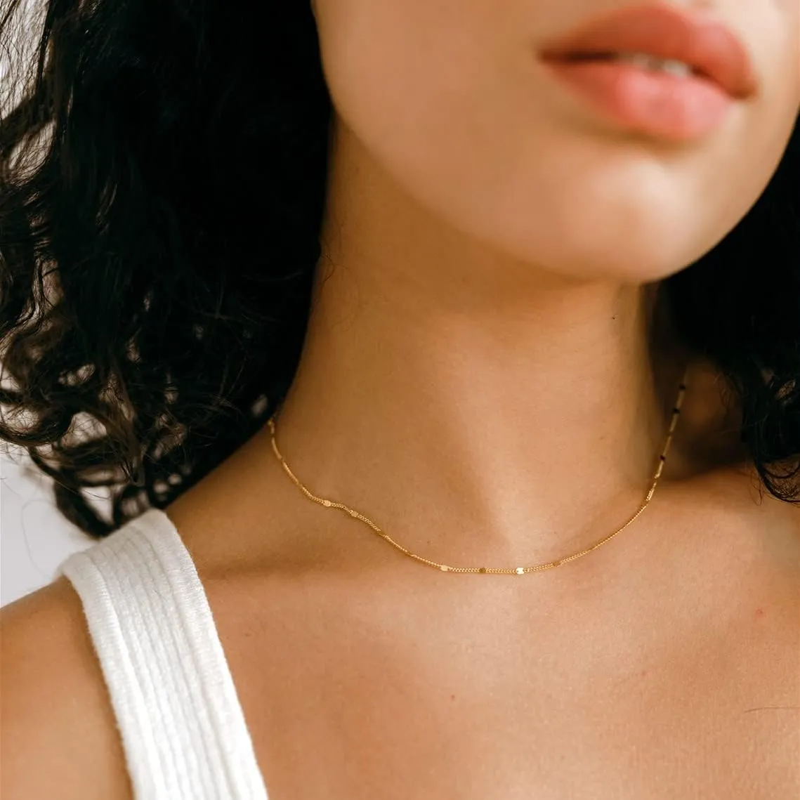 Layered Necklaces for Women Necklace Stack Dainty Necklace Cross Necklace Circle Paperclip Pearl Necklaces Pendant Chain Necklaces Choker Necklace for Women Simple Jewelry Gift