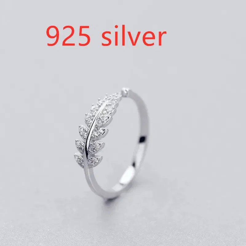 Leaf & Flower Design Women's Ring