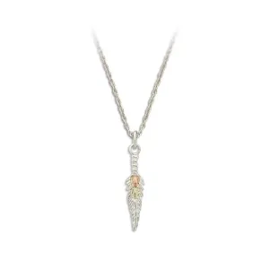 Lil Feather - Sterling Silver Black Hills Gold Pendant