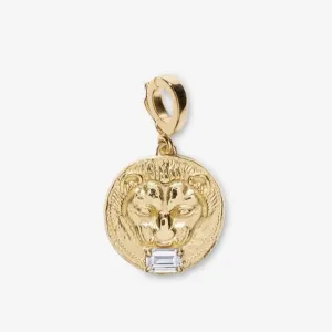 Lion Small Diamond Coin Charm