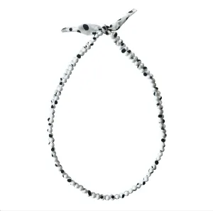 Long Regenerated Necklace in Dalmatian Dots