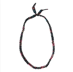 Long Regenerated Necklace in Quilted Floral