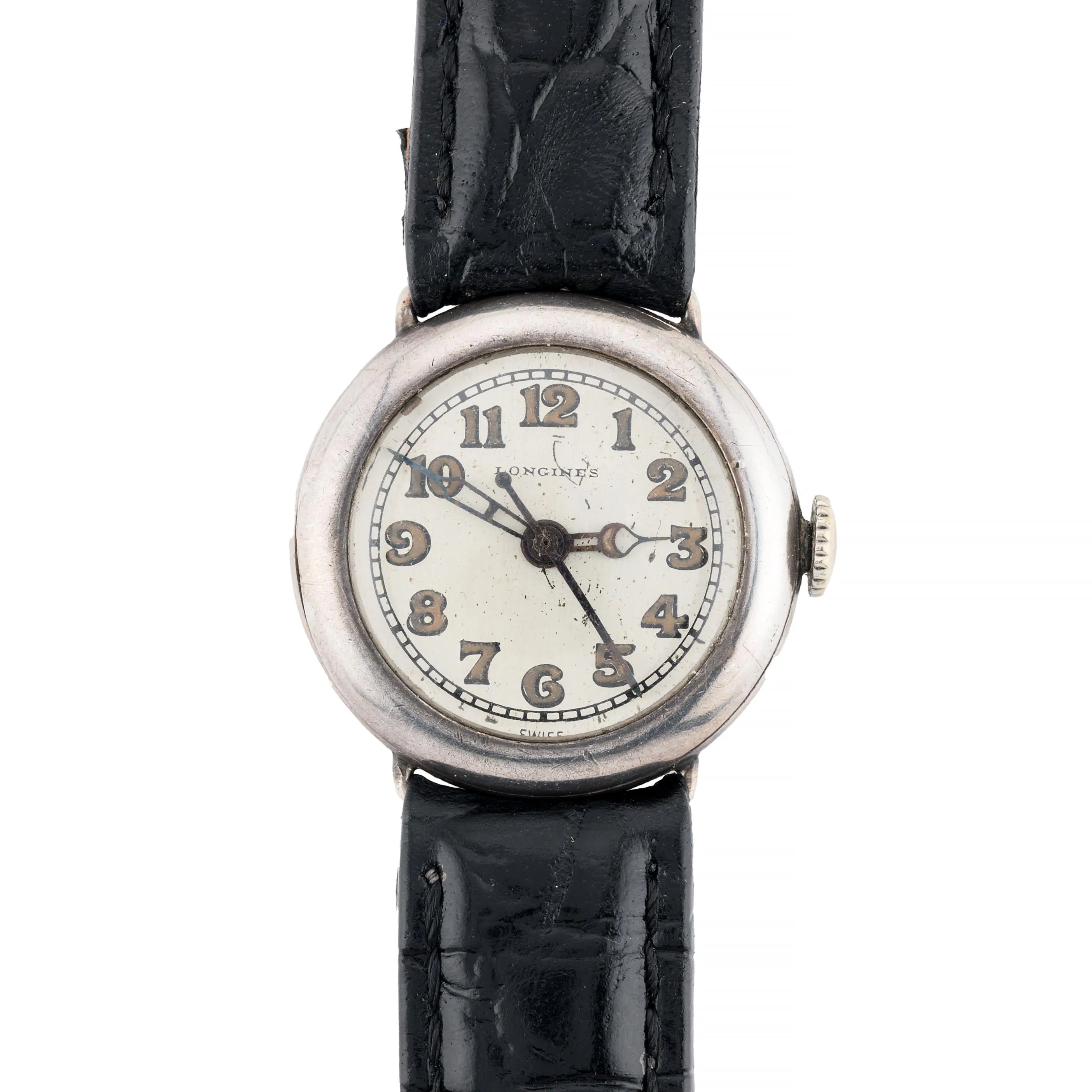 Longines Antique Sweep Seconds Doctors Watch in Sterling Silver C.1925