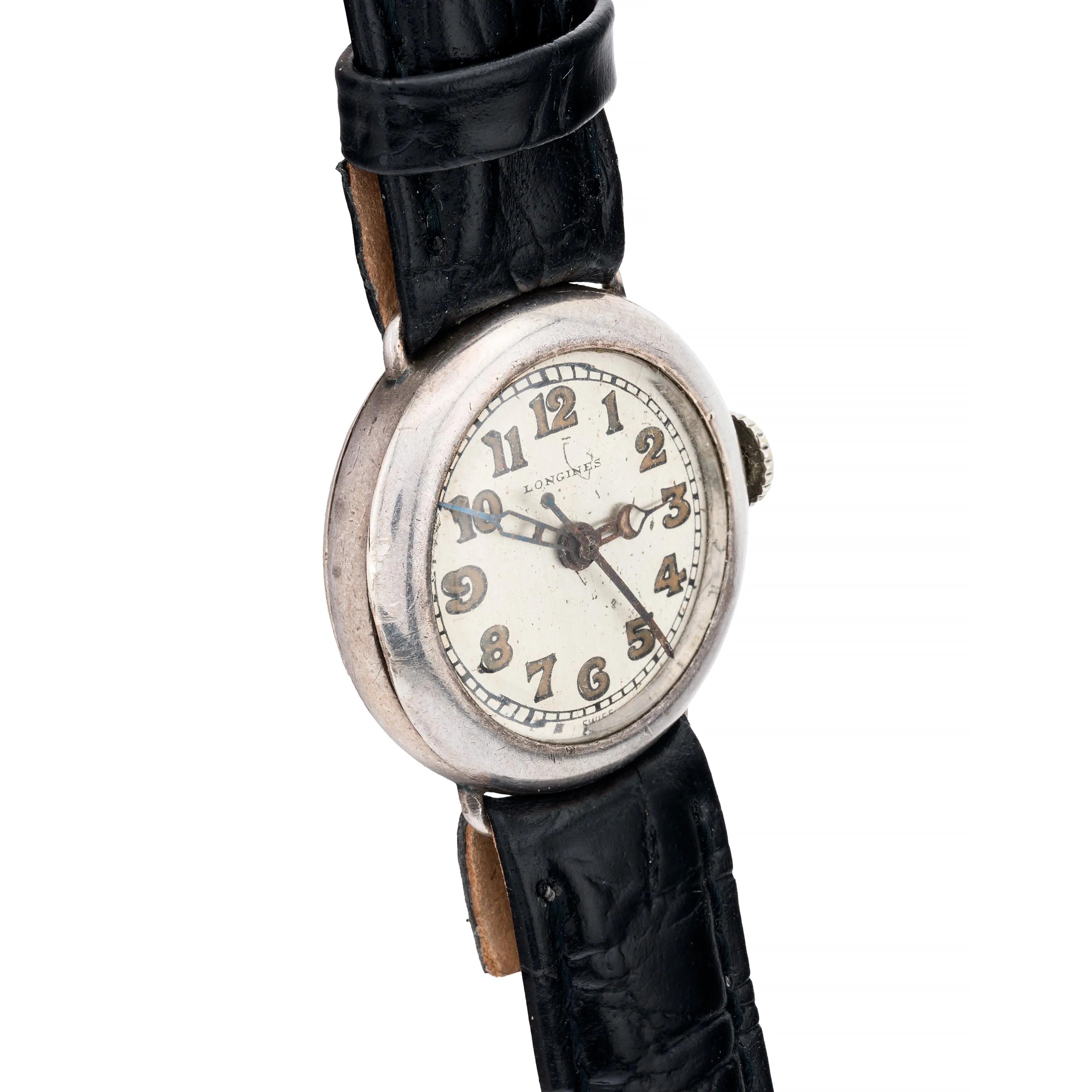 Longines Antique Sweep Seconds Doctors Watch in Sterling Silver C.1925