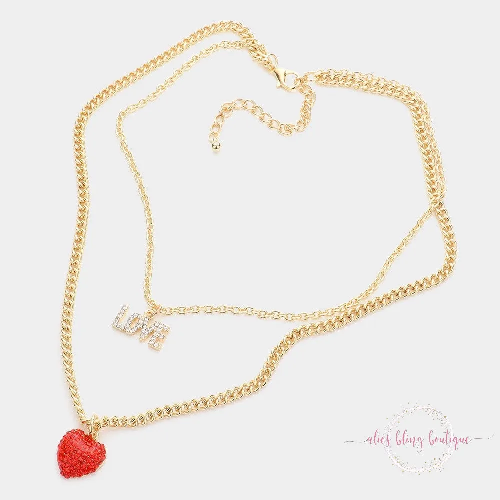 Love Burst Necklace in Gold