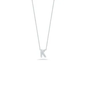LOVE LETTER K PENDANT WITH DIAMONDS