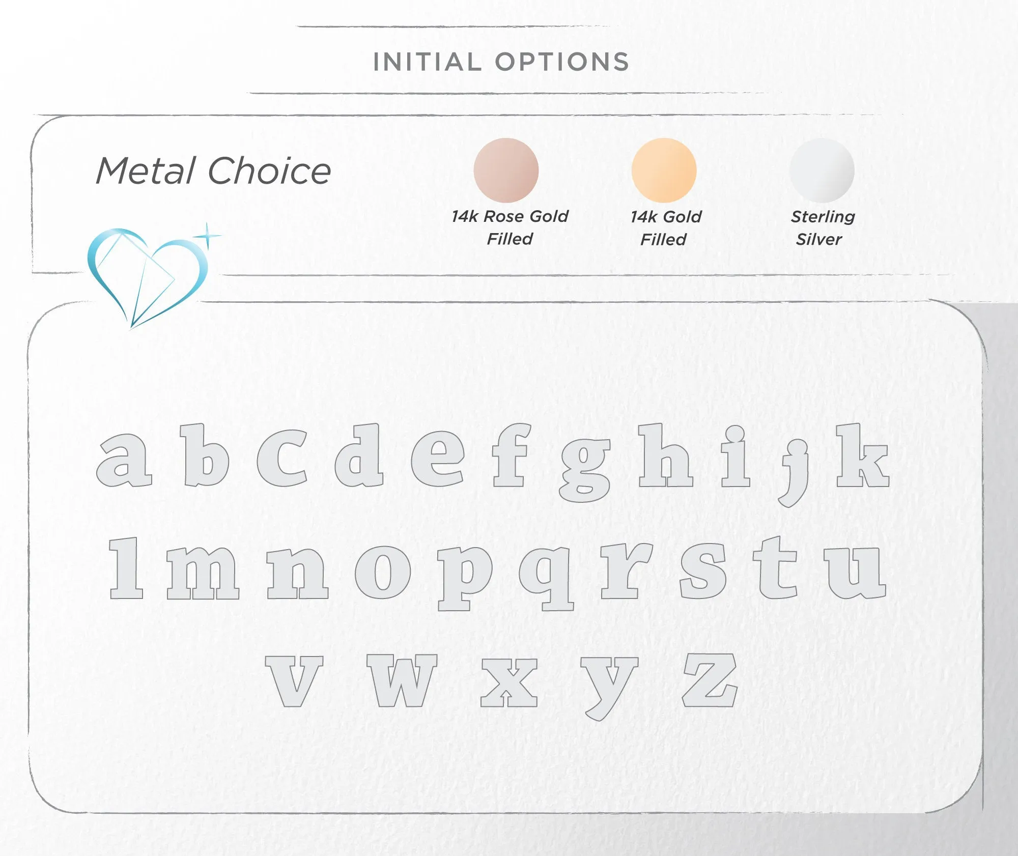 Lowercase Initial Gold
