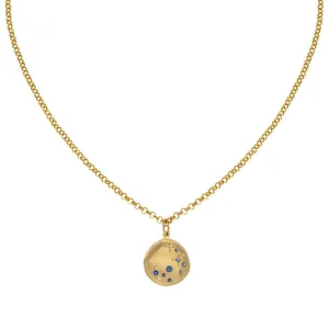Luna Seafoam Star Coin Rolo Necklace