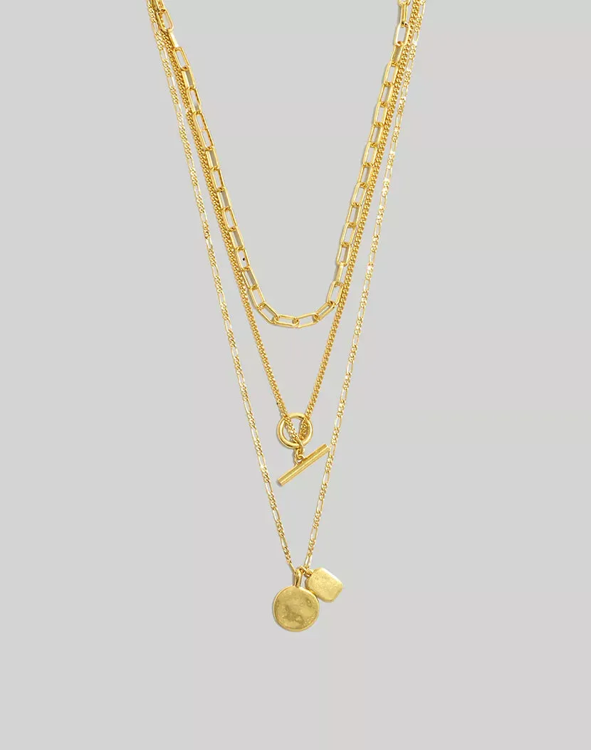 Madewell Toggel Coin Necklace Set