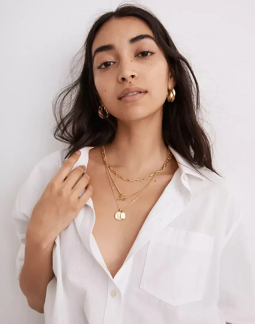 Madewell Toggel Coin Necklace Set