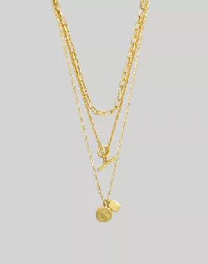 Madewell Toggel Coin Necklace Set