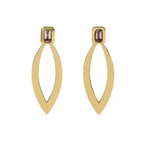 MANAL MORGANITE EARRING IN 14K VERMEIL