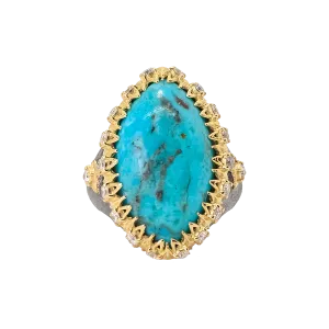 MARQUISE TURQUOISE SIGNET RING