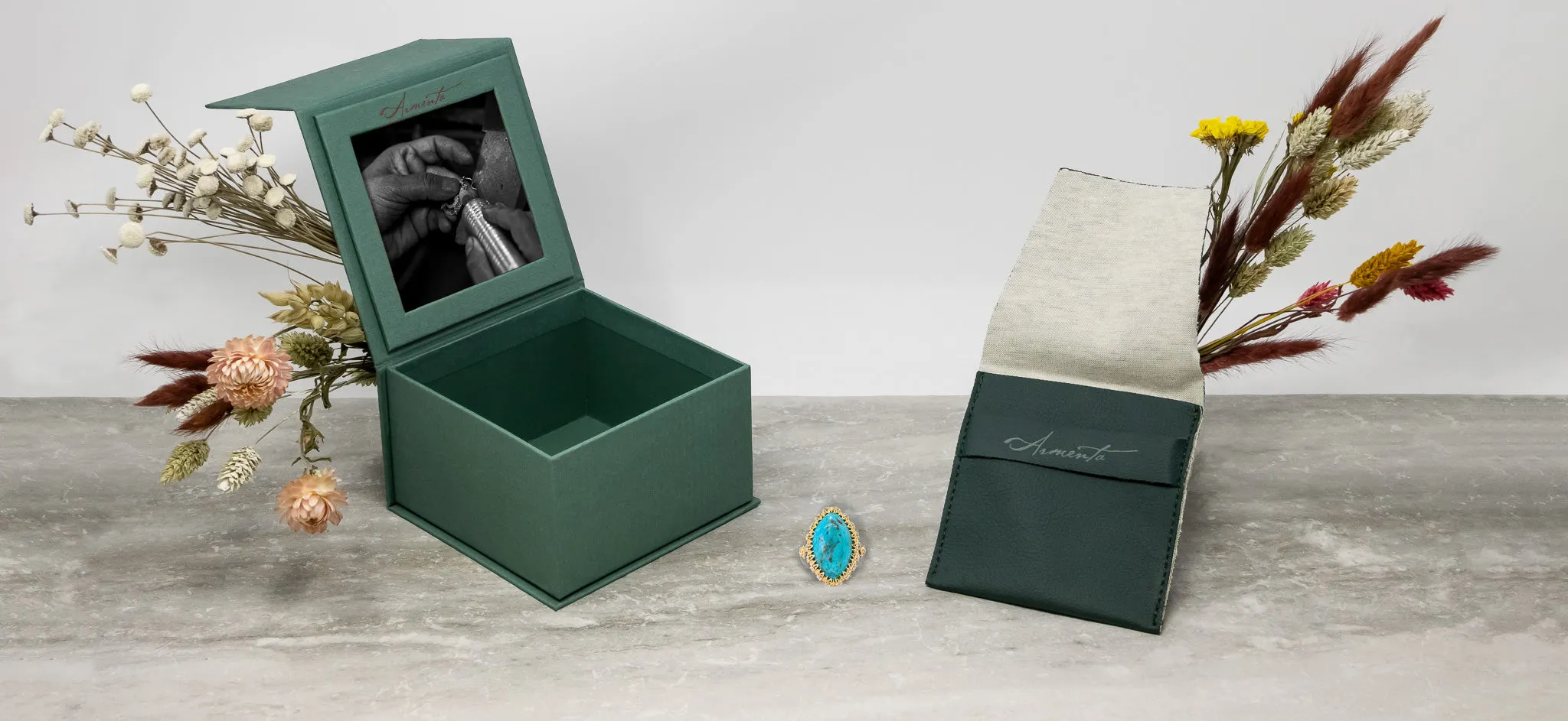 MARQUISE TURQUOISE SIGNET RING
