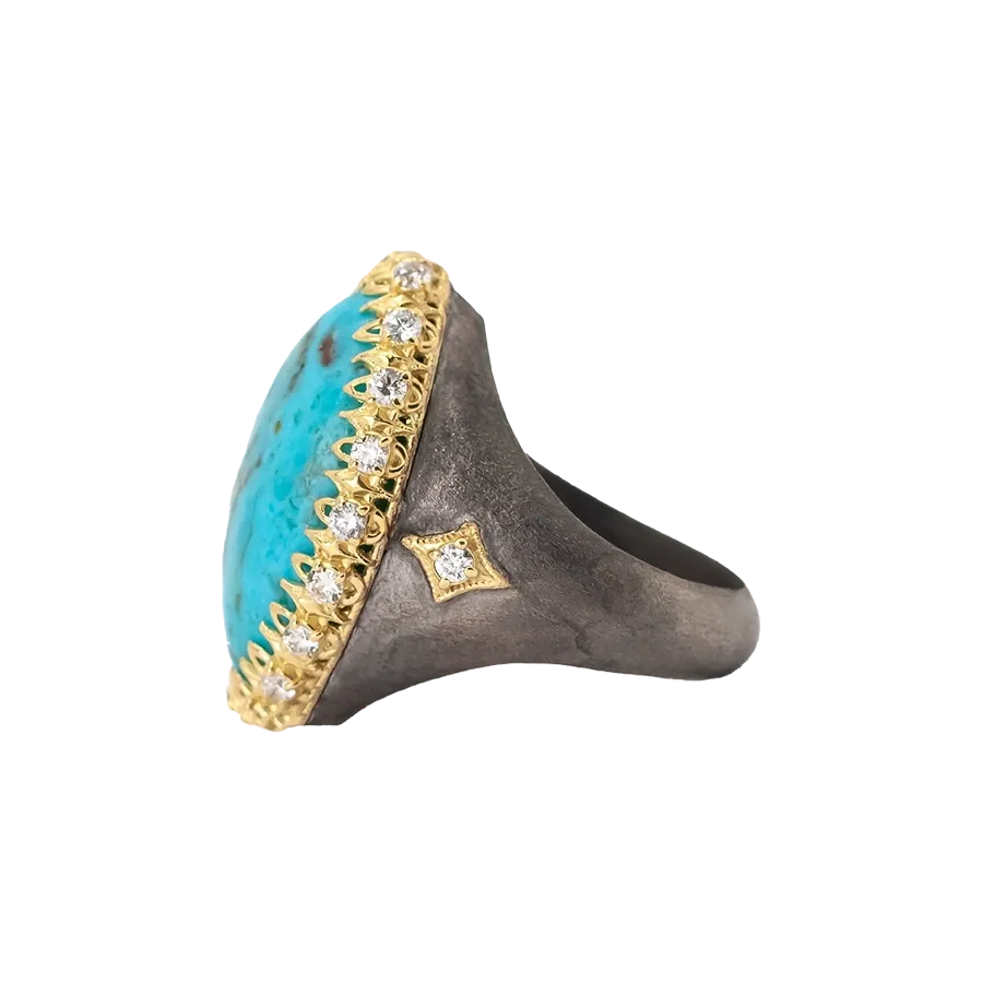 MARQUISE TURQUOISE SIGNET RING
