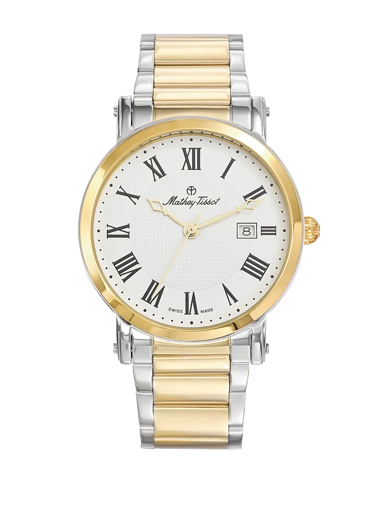 Mathey-Tissot Swiss Made Analog White Dial Gents Watch-HB611251MBR