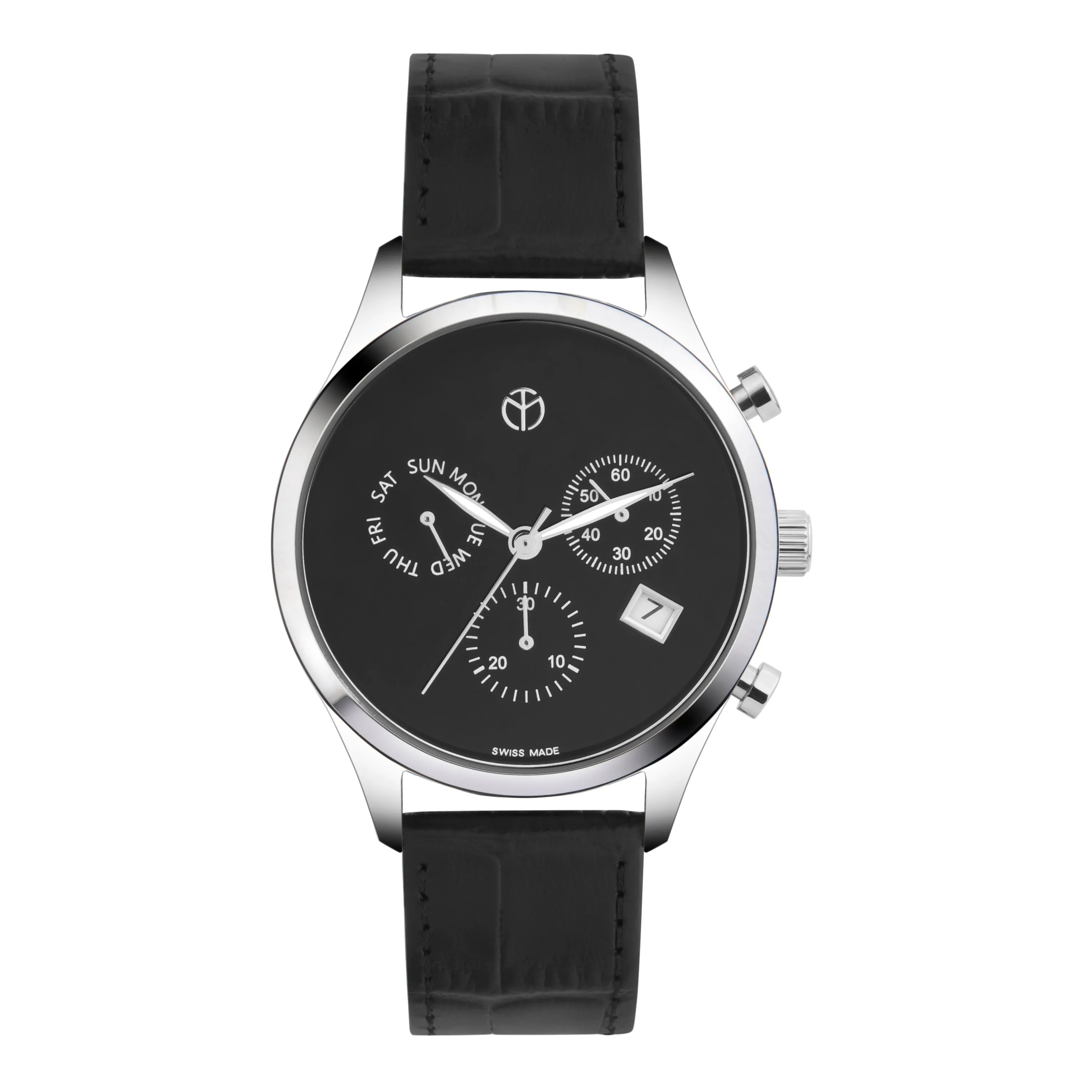 Mathey-Tissot Swiss Made Urban Chrono Quartz Black Dial Men's Watch - H411CHLNM