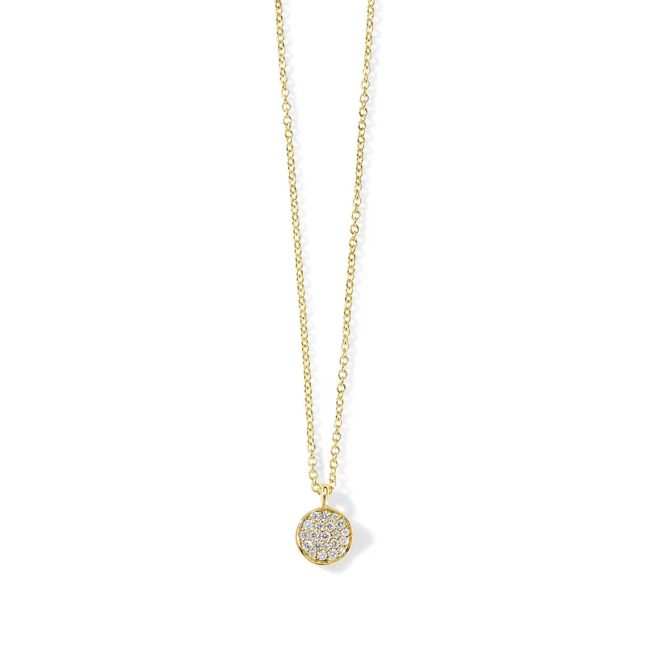 Mini Flower Pendant Necklace in 18K Gold with Diamonds