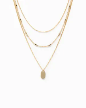 Mini Tag-Triple Layered Chain