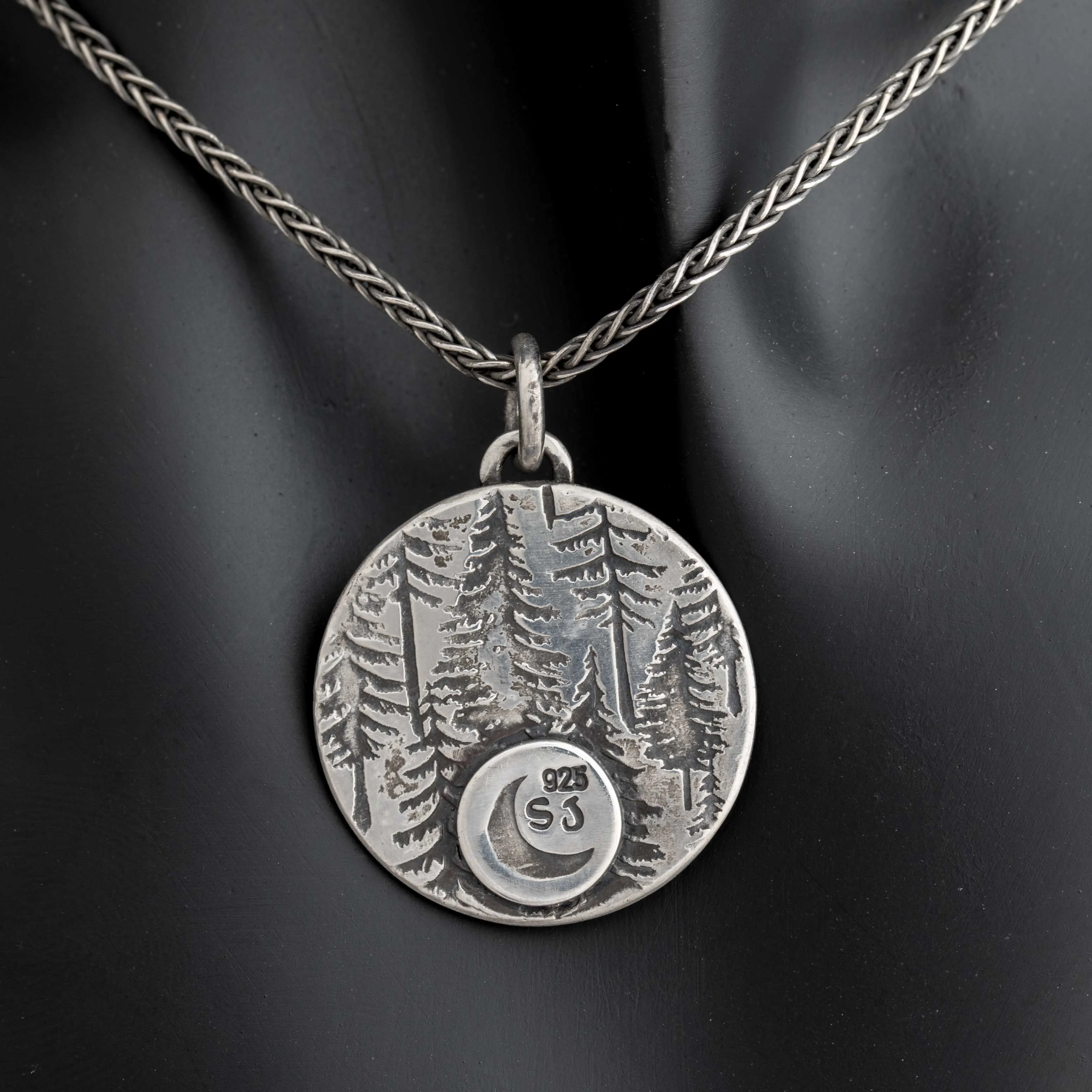 Mountain Medallion Pendant Necklace