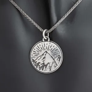 Mountain Medallion Pendant Necklace