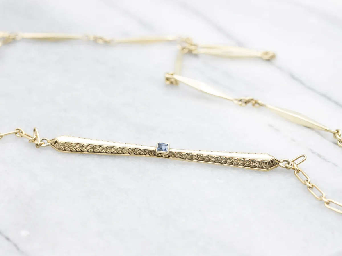 MSJ Mix Era Sapphire and Saltwater Pearl Conversion Charm Necklace