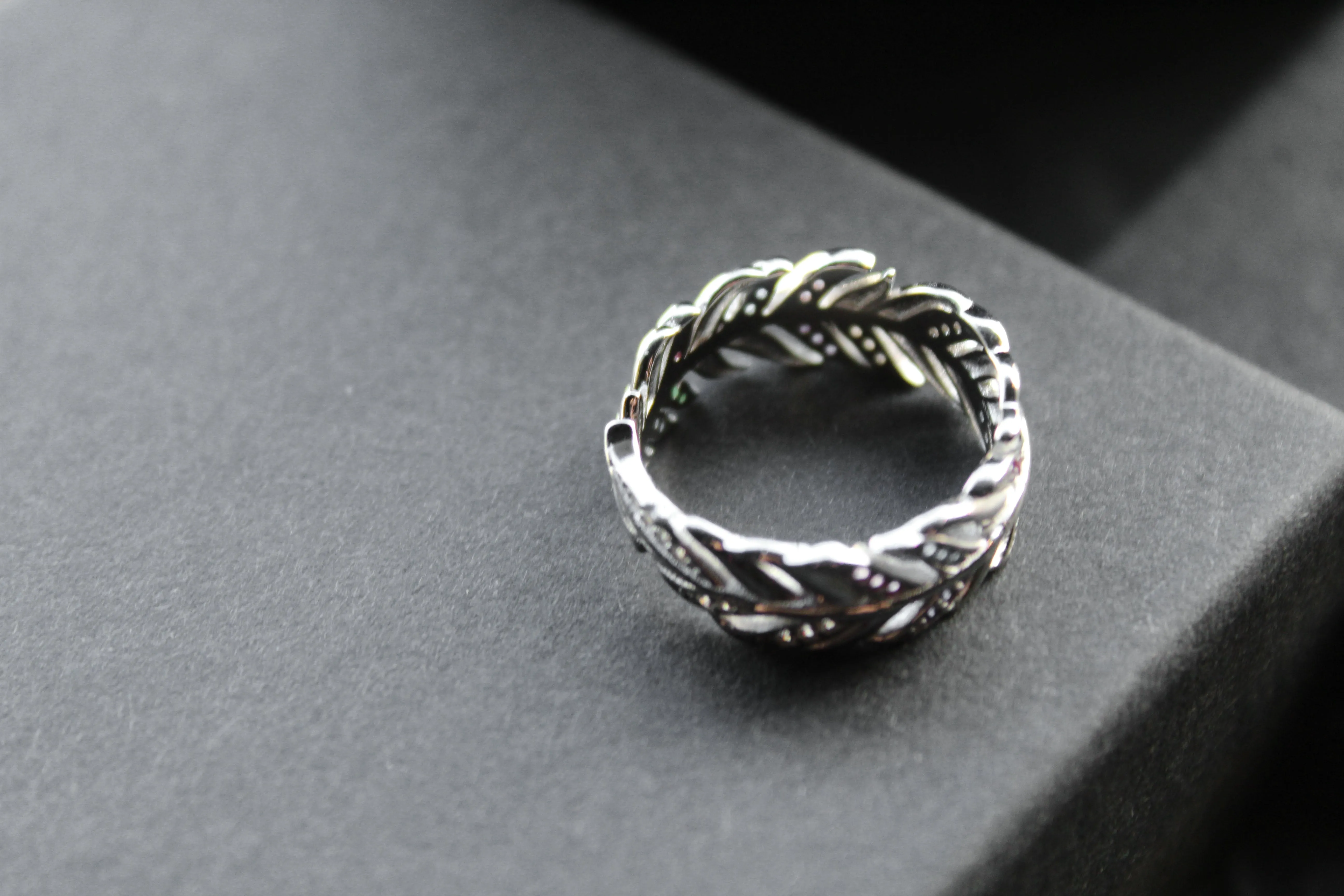 Multi Coloured Feather Ring