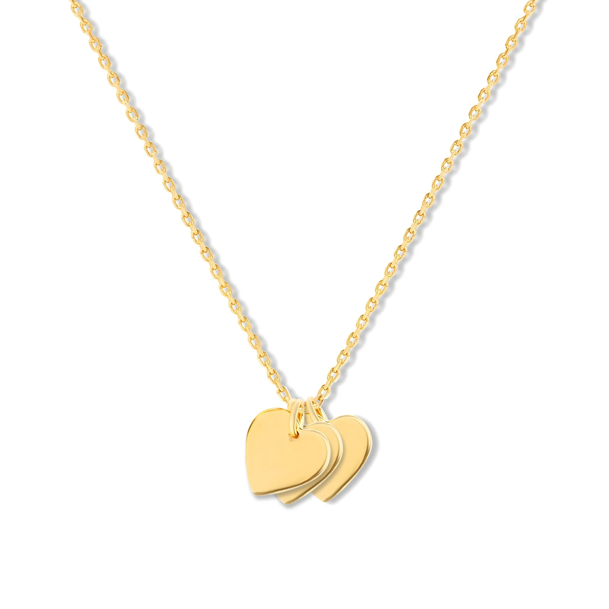 Mysha Personalized Eternal Initial Triple Heart Pendant