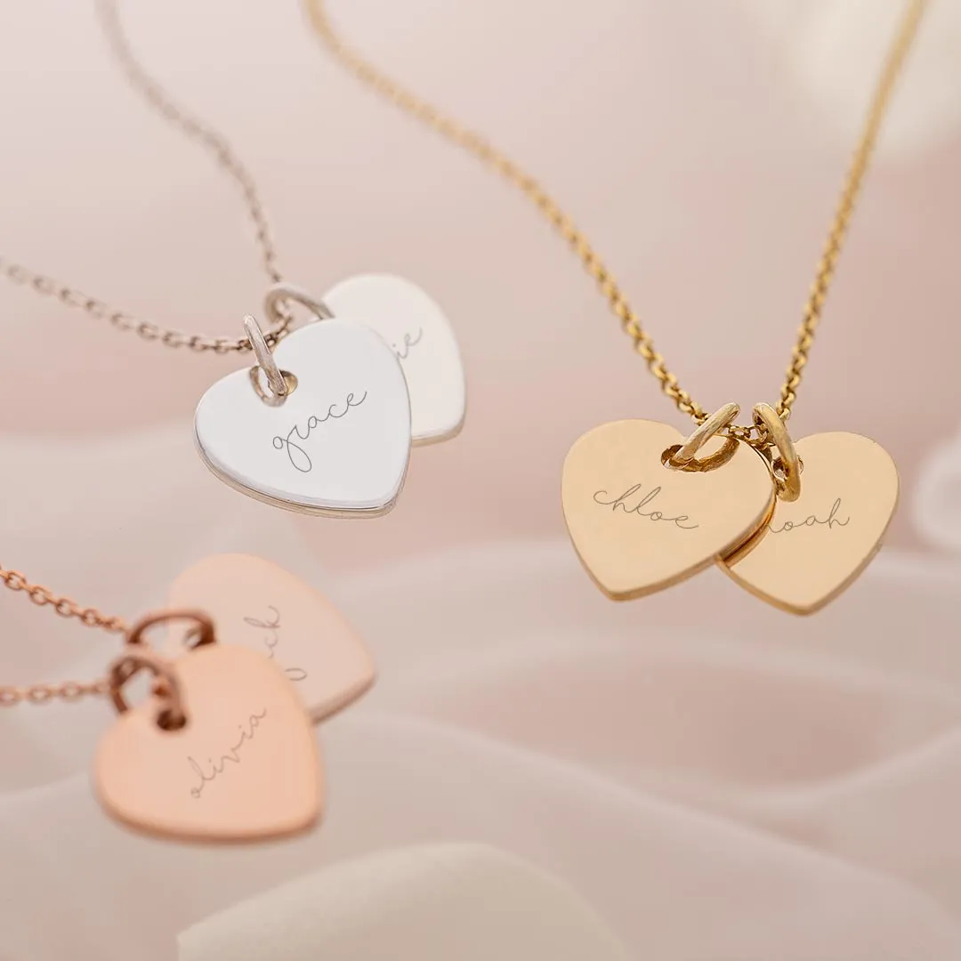 Mysha Personalized Eternal Initial Triple Heart Pendant