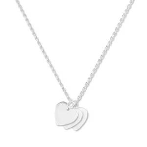 Mysha Personalized Eternal Initial Triple Heart Pendant