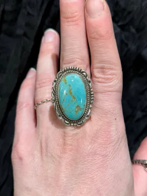 Navajo Turquoise Shield Ring
