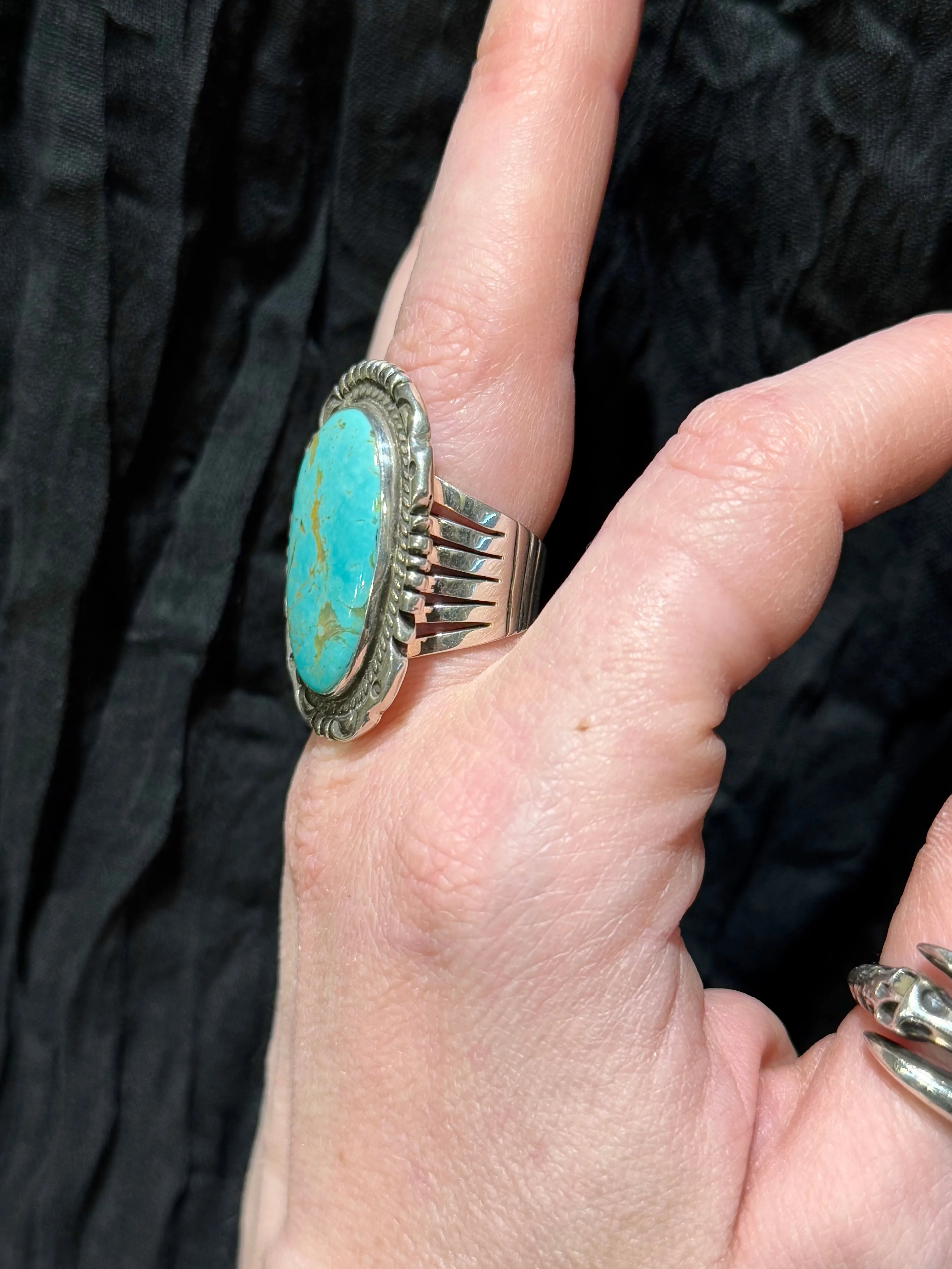 Navajo Turquoise Shield Ring
