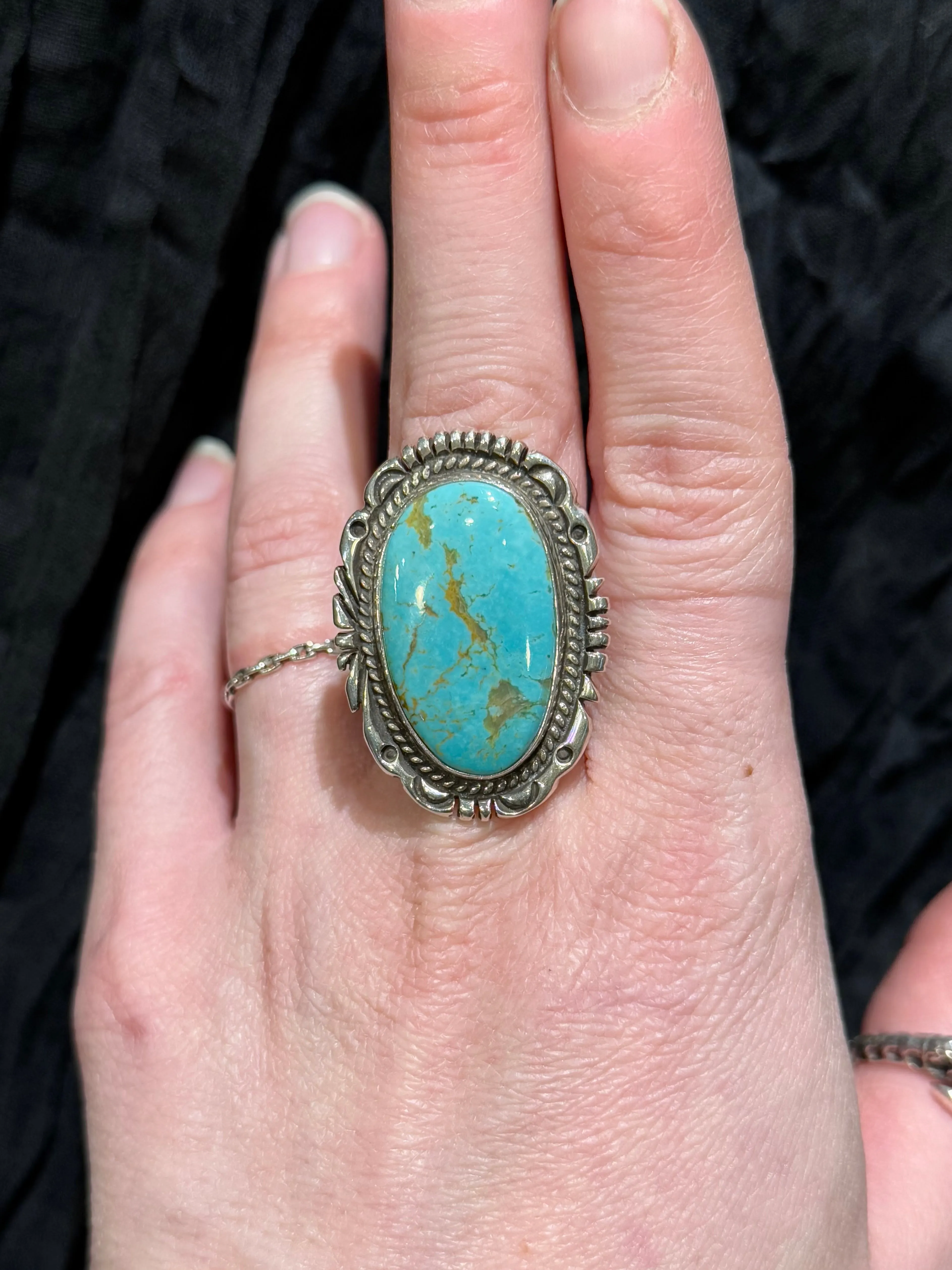 Navajo Turquoise Shield Ring