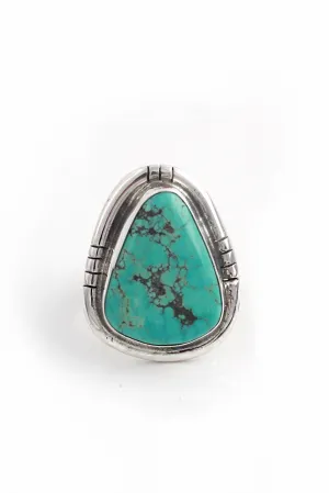 Navajo Turquoise Sterling Silver Ring (Size 7)