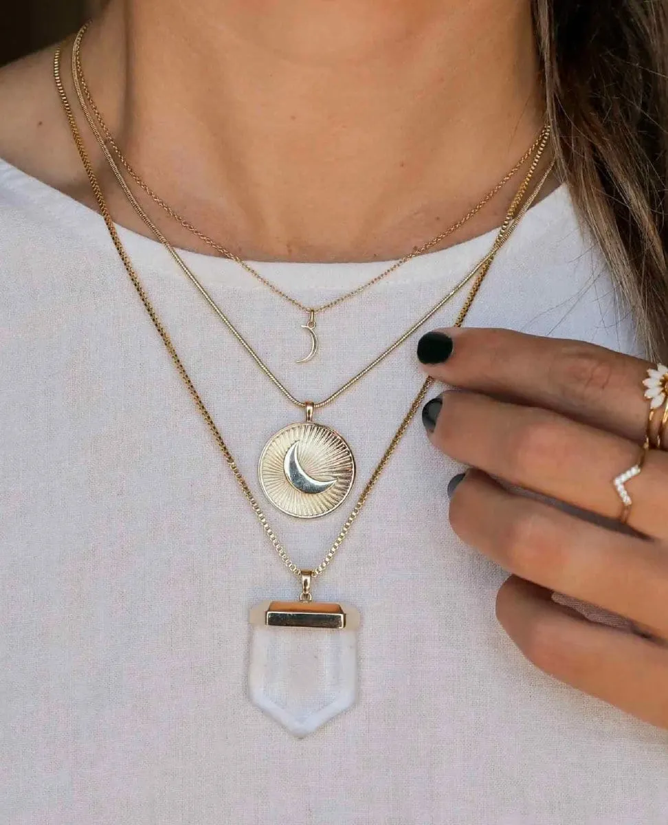 Necklace Crescent Moon Coin