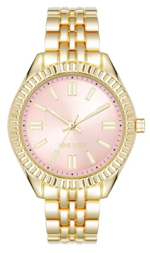Nine West Pink Dial Analog Watch For -  Ladies NW-3052PKGB