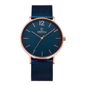 Obaku Men's Denmark Rose Gold Round Dial With Royal Green Background & Bracelet Analog Watch