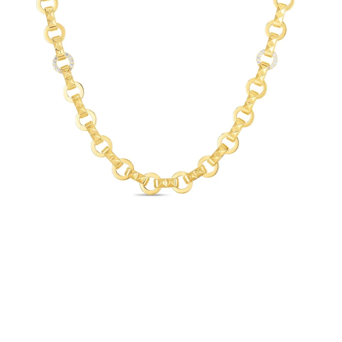 Obelisco 18K Yellow Gold Diamond Accent Necklace