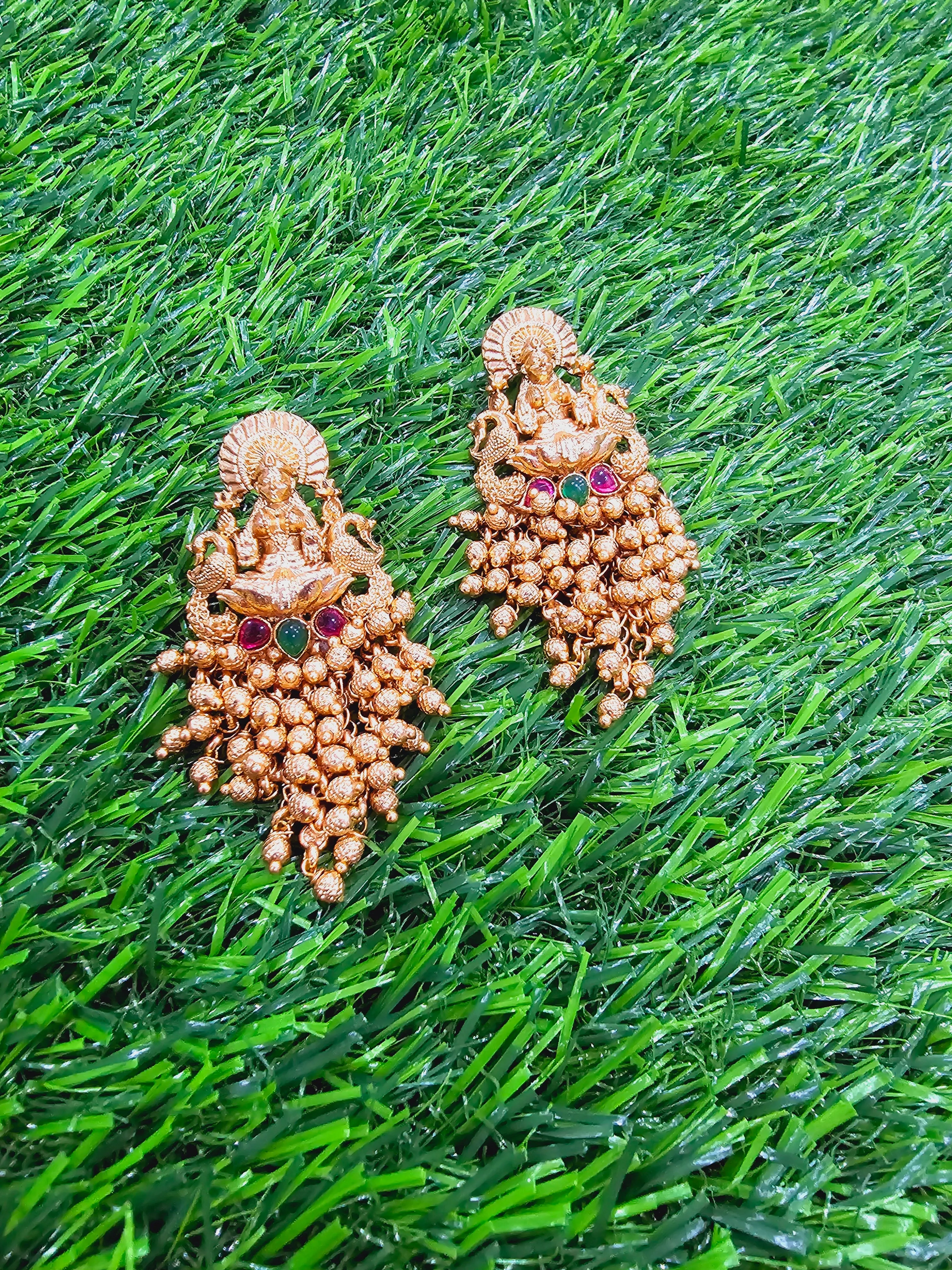 One gram Gold Lakshmi earrings