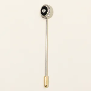 Onyx & Diamond Pin | 0.75ct, 0.015ct |