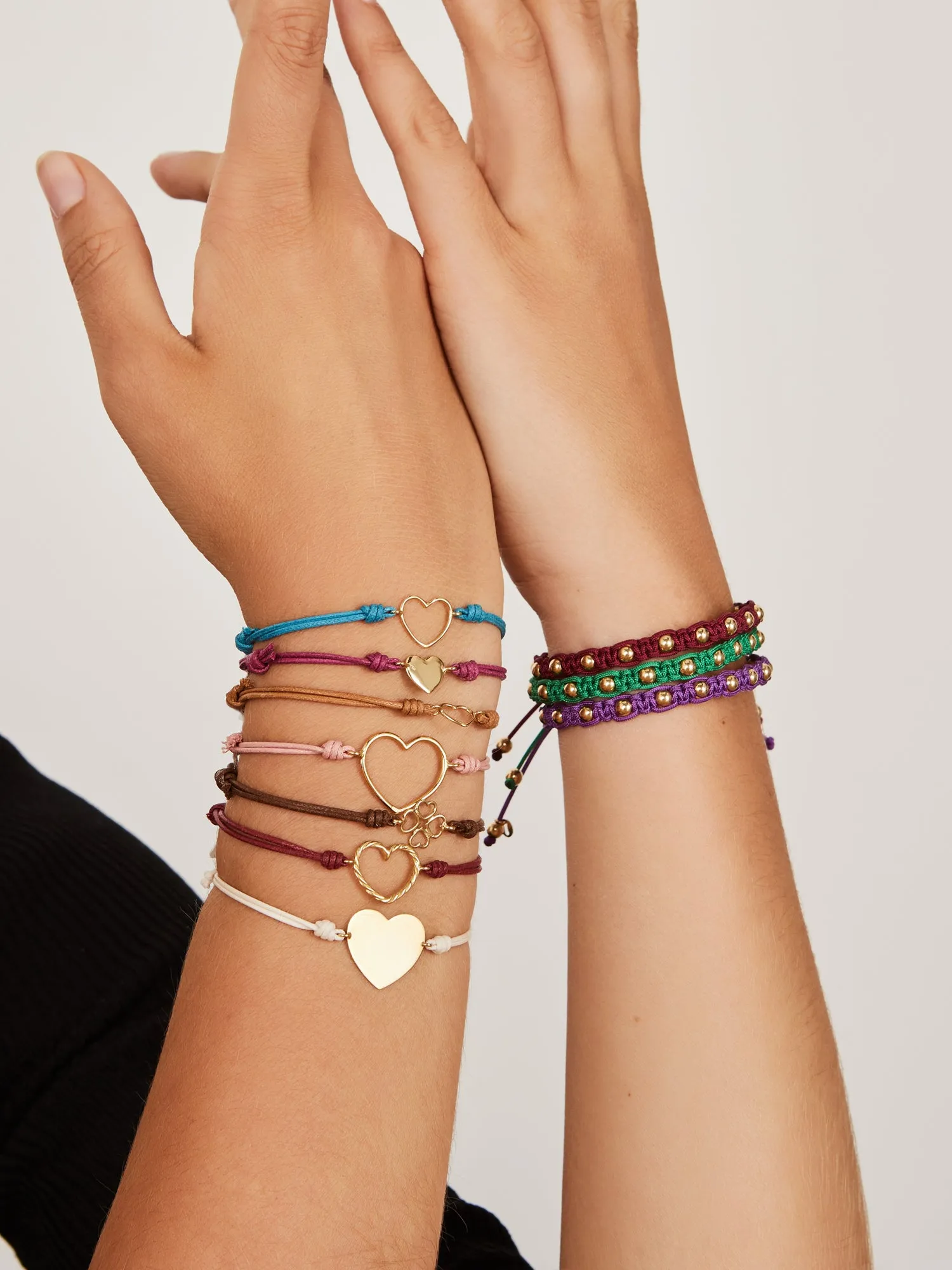 Open heart rope bracelet