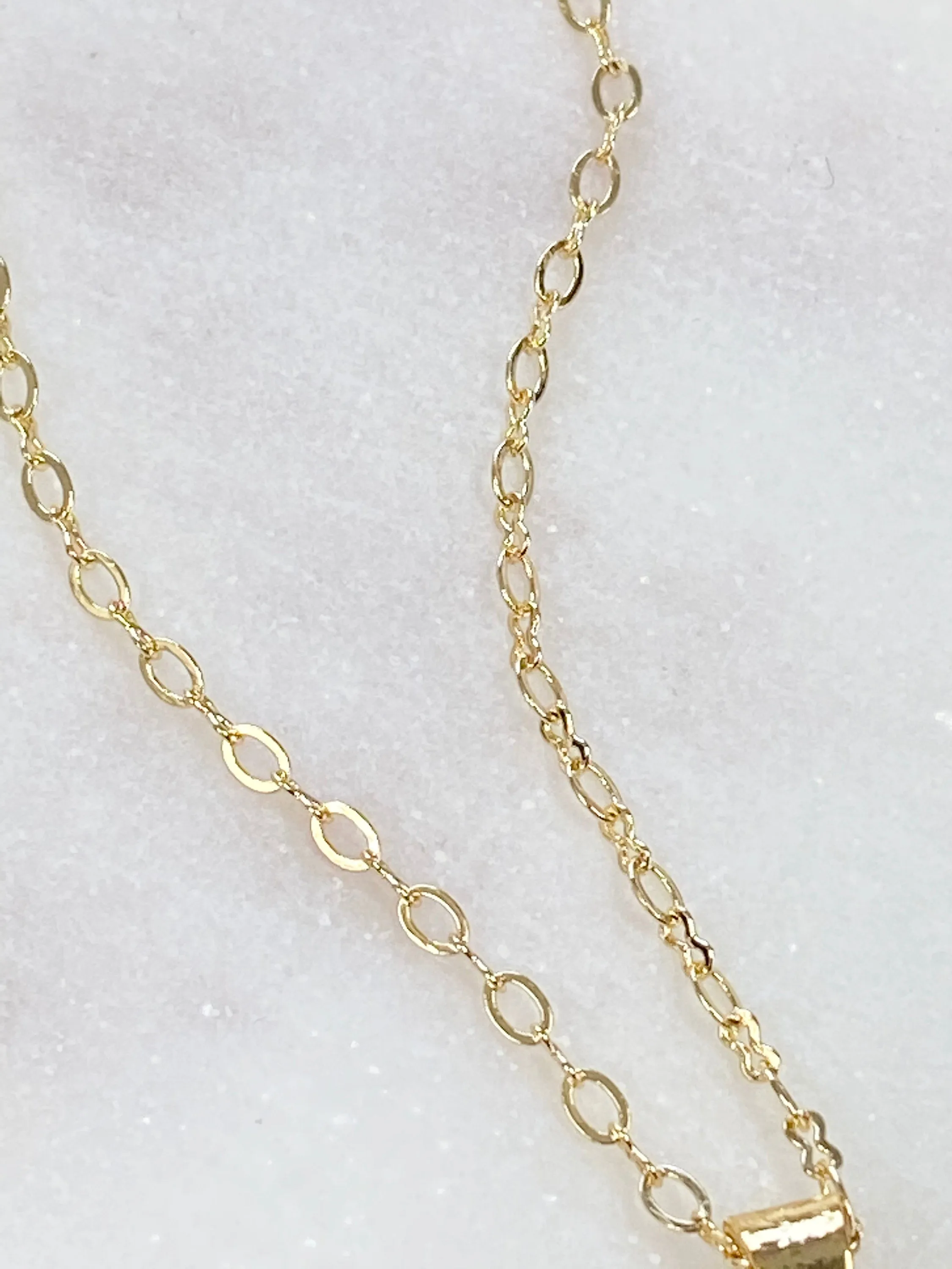 Oval Gold Saint Medallion Necklace