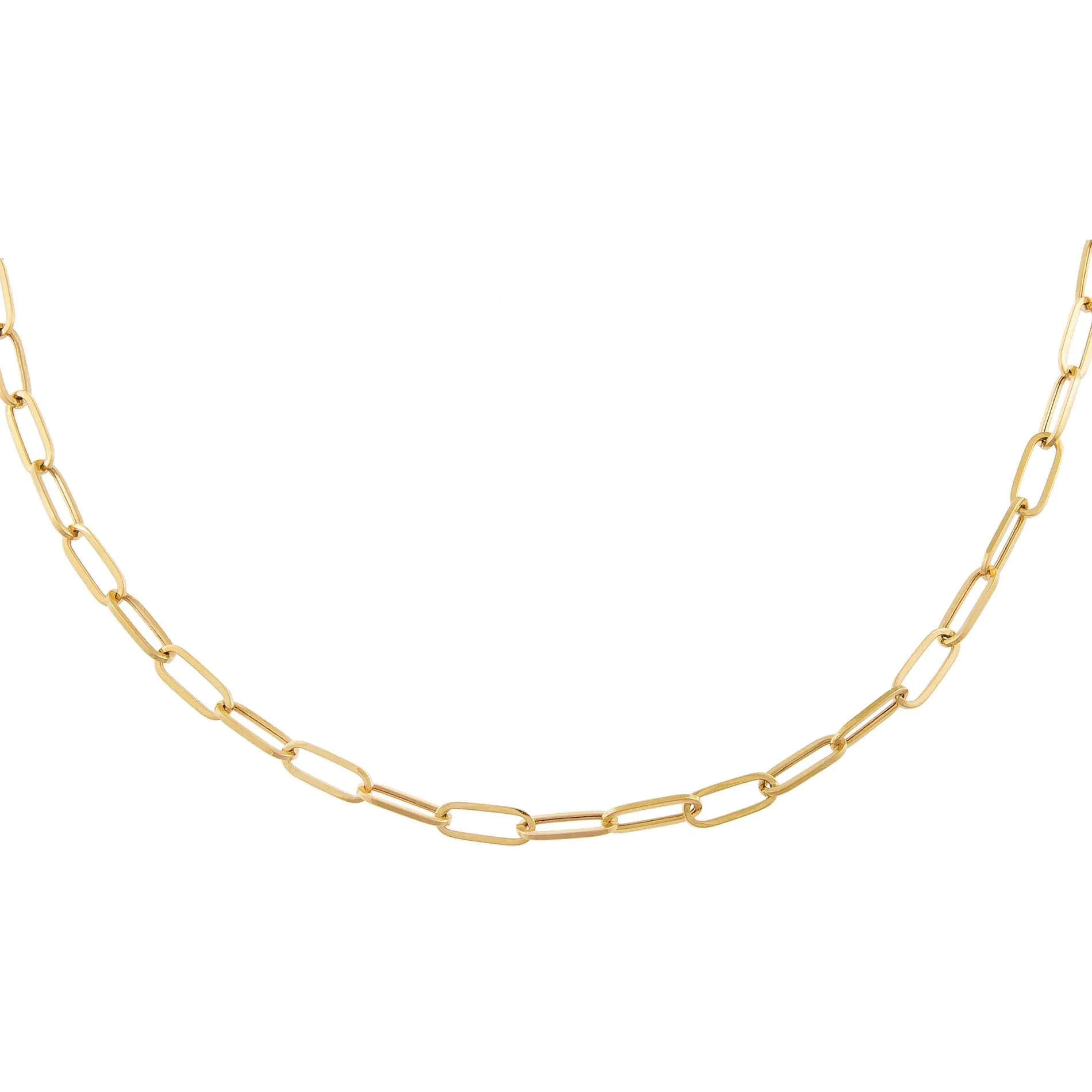 Oval Link Chain Necklace 14K