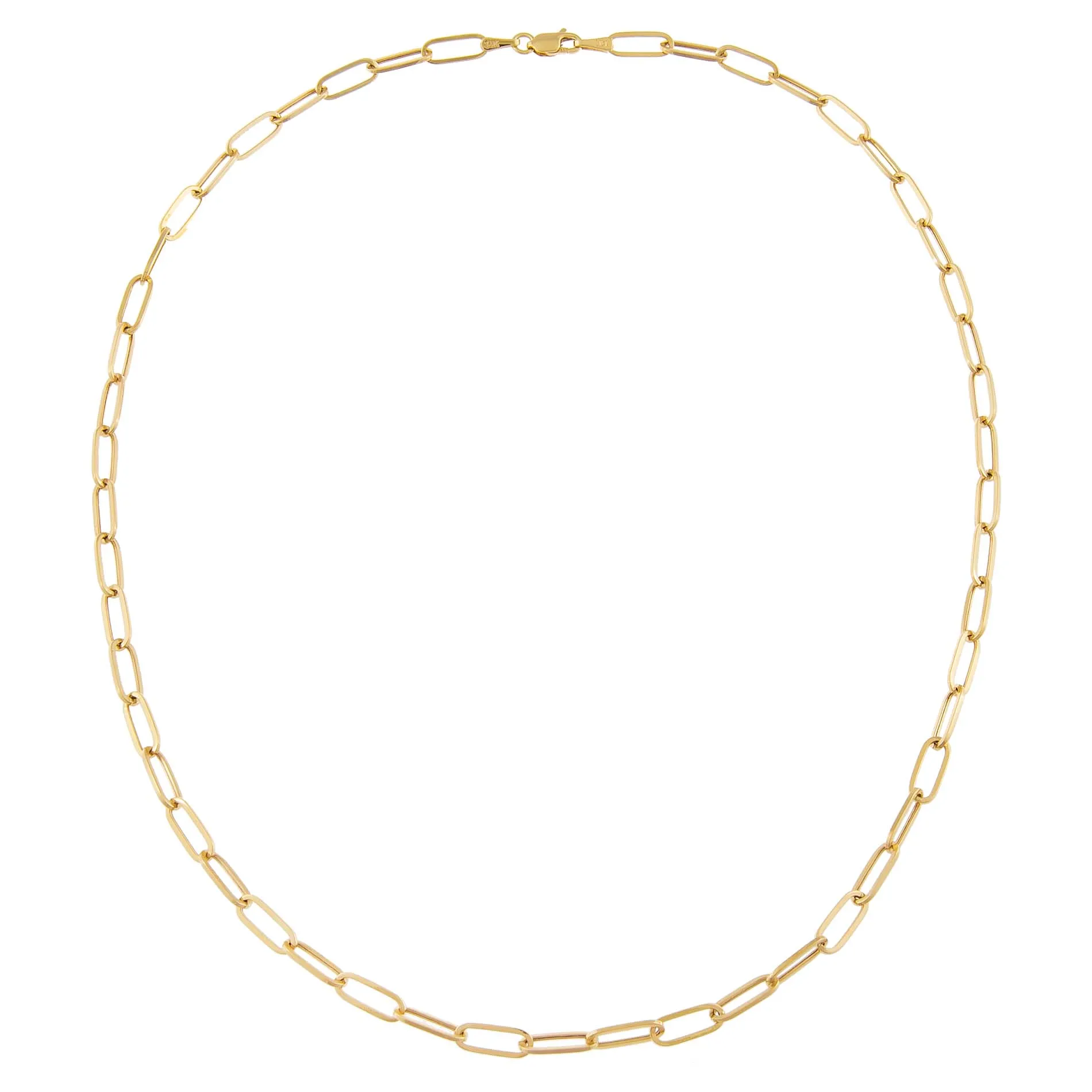 Oval Link Chain Necklace 14K