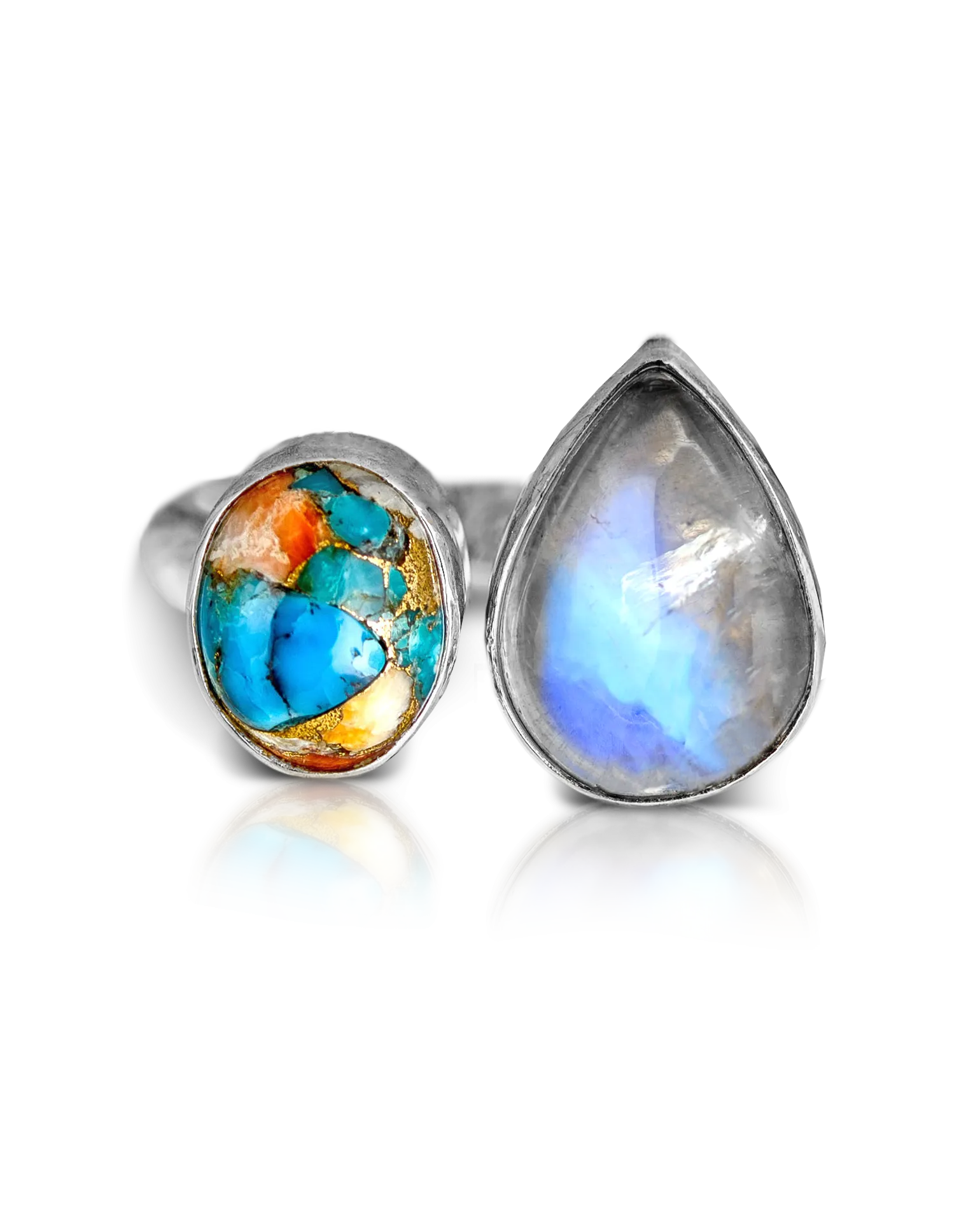 Oyster Copper Turquoise and Moonstone Ring
