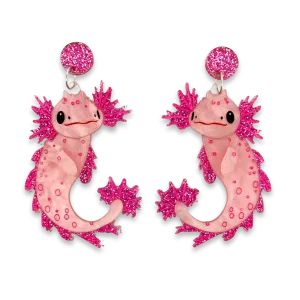 Pancake Axolotl  - earrings
